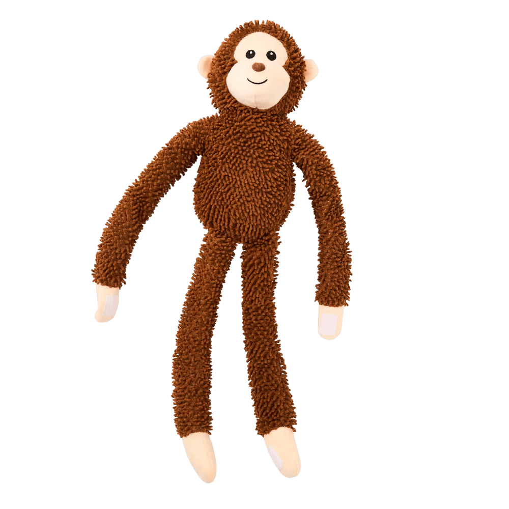 Moppy Long Limbed Monkey with Rope Skeleton Plush Dog Toy