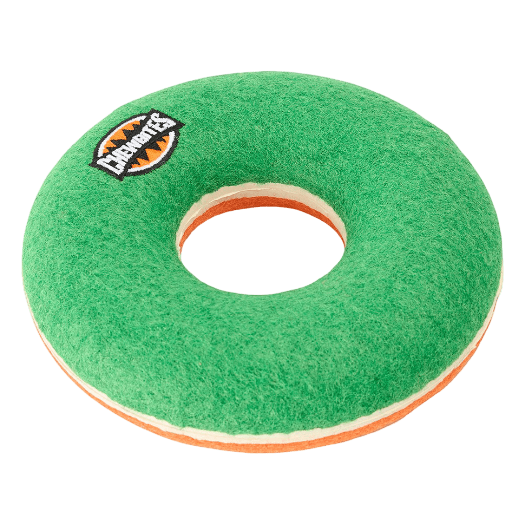 paws-for-life-chewbites-tennis-rubber-ring-dog-fetch-toy
