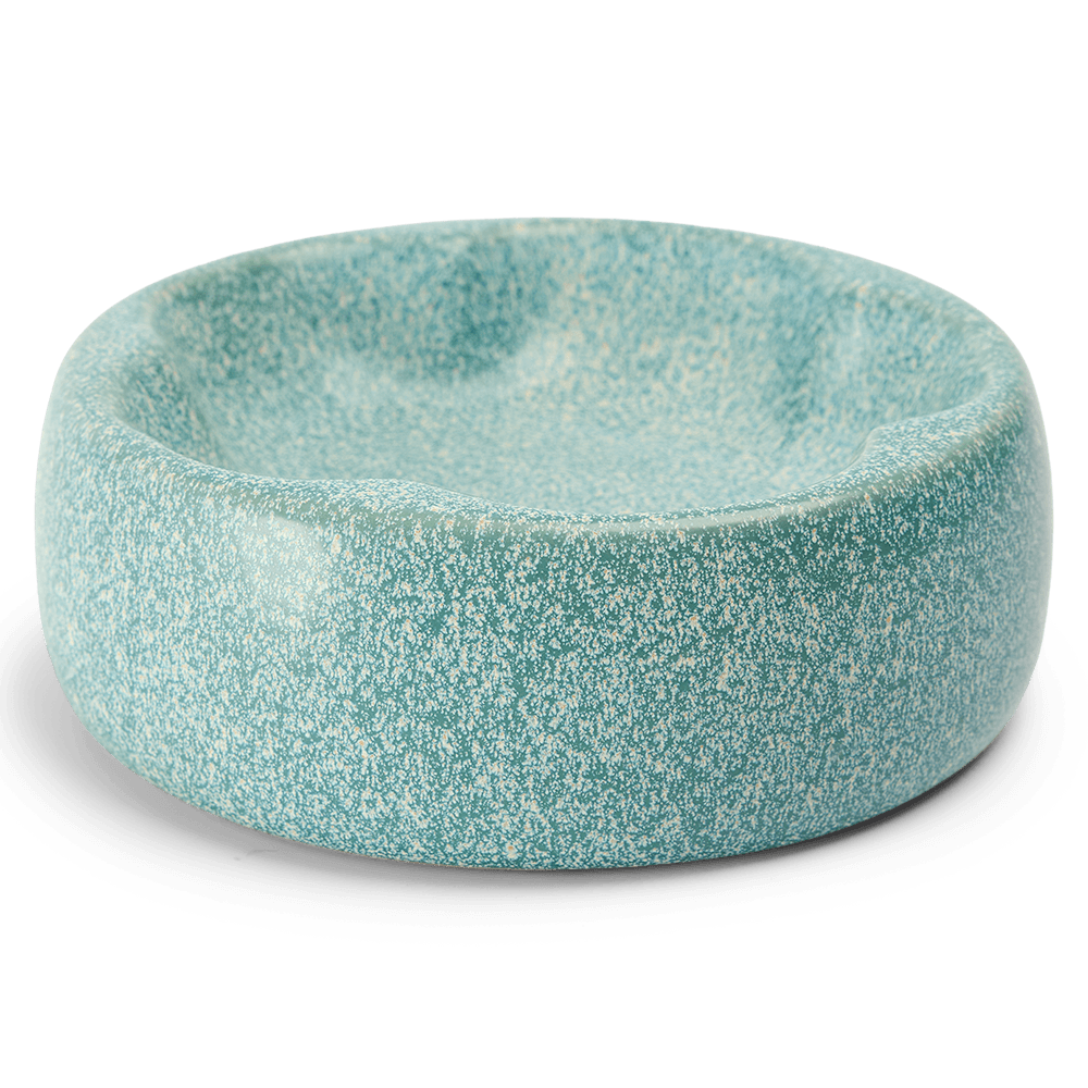 paws-for-life-wide-bubble-ceramic-pet-bowl-blue