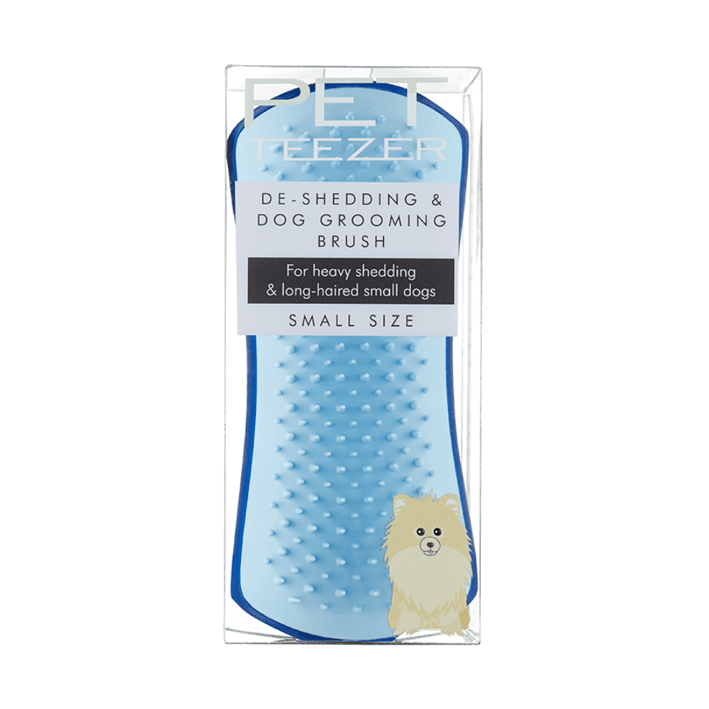 pet-teezer-deshedding-dog-grooming-brush-for-small-heavy-shedders-blue