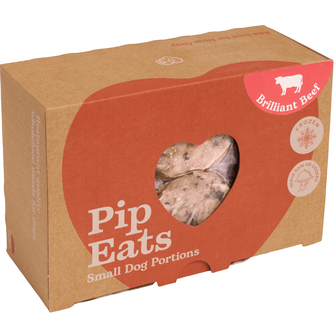 pip-eats-brilliant-beef-frozen-raw-dog-food