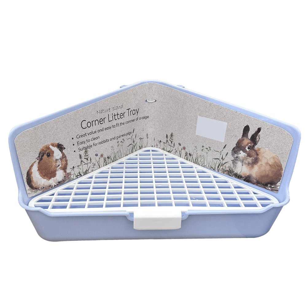 Small Pet Corner Litter Tray Powder Blue