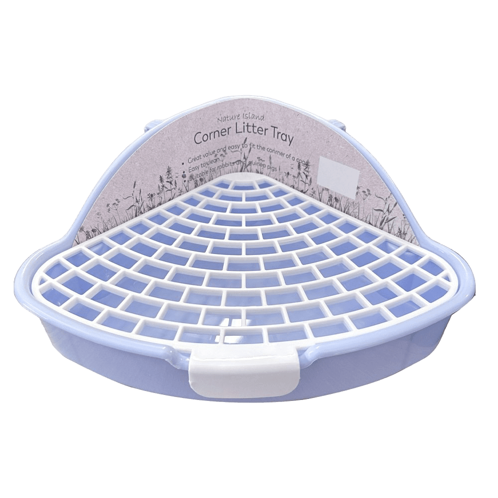 Small Pet Corner Litter Tray Powder Blue