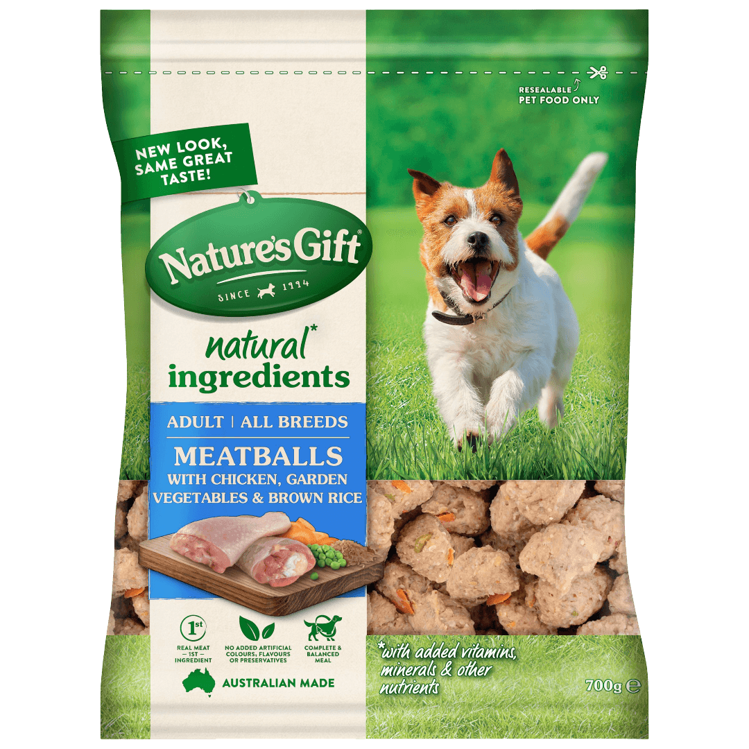 natures-gift-chicken-brown-rice-vegetable-meatballs-chilled-dog-food