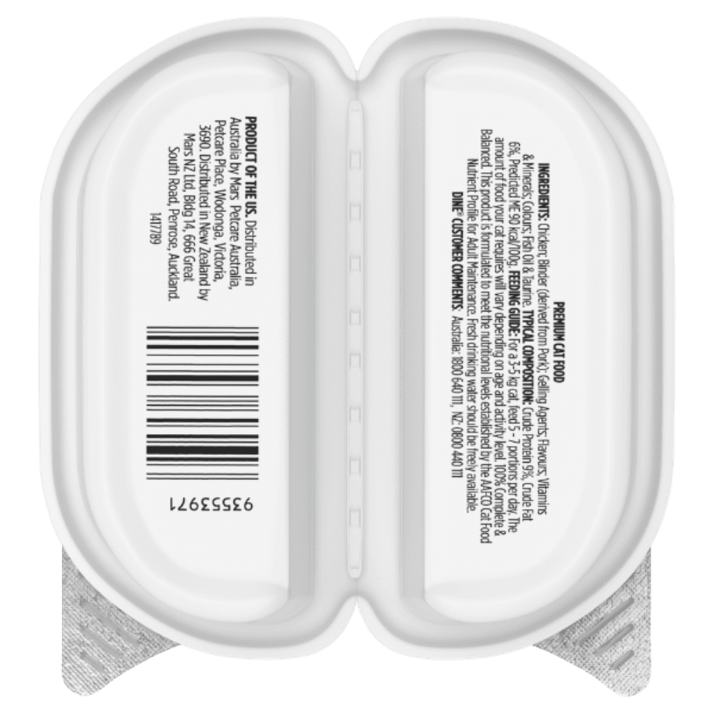 Dine Perfect Portions Chunks In Gravy Chicken Cat Wet Food Tray