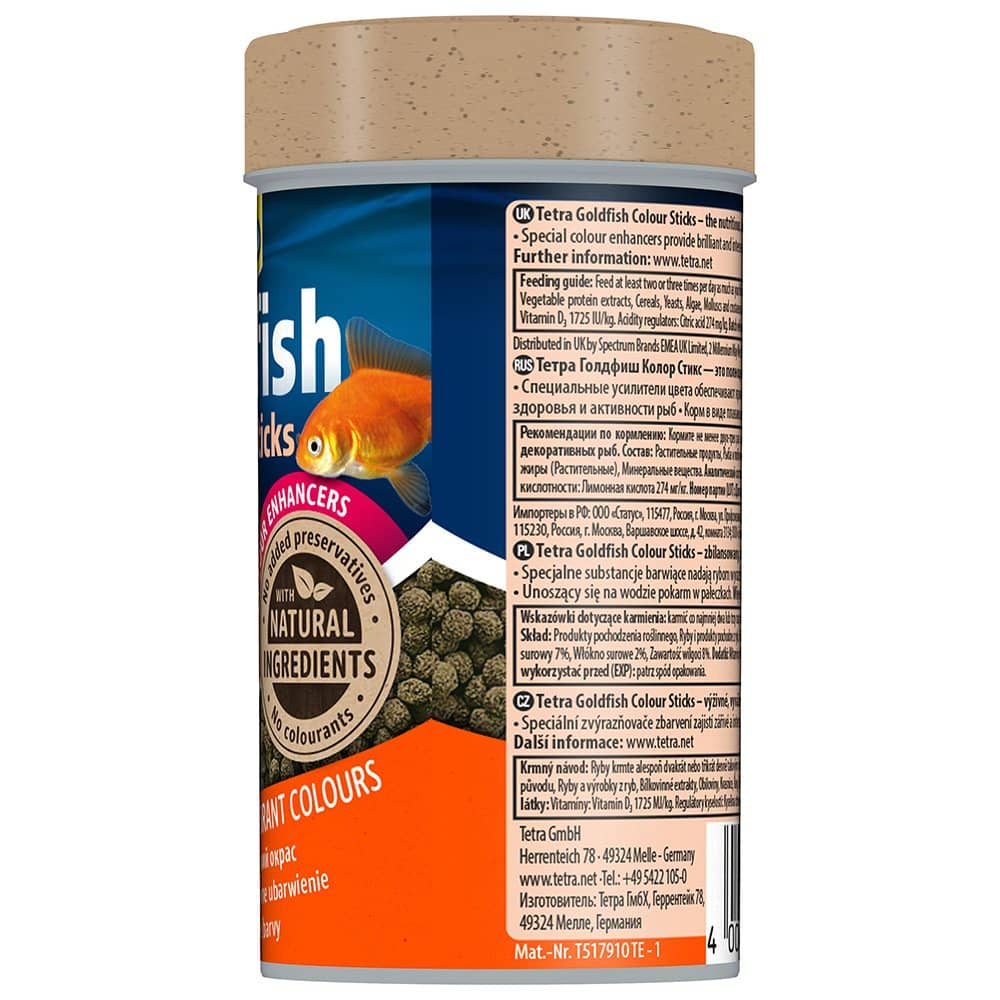 Tetra Goldfish Colour Sticks Freshwater Fish Food