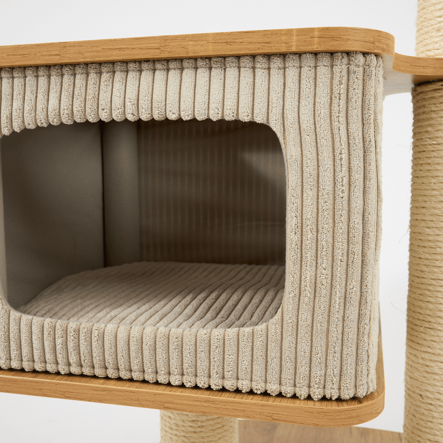The Catsentials Hideaways Beige Cat Tree
