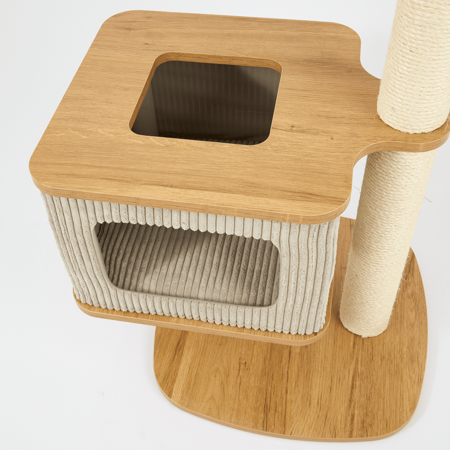 The Catsentials Hideaways Beige Cat Tree