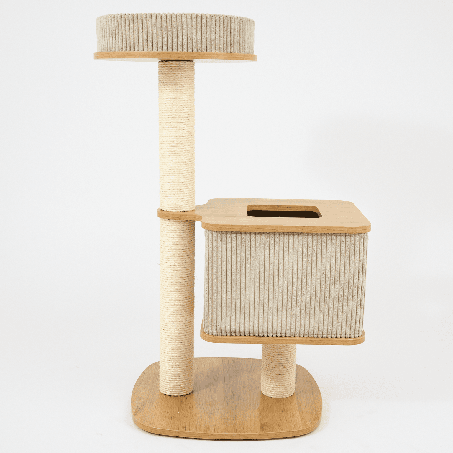 The Catsentials Hideaways Beige Cat Tree