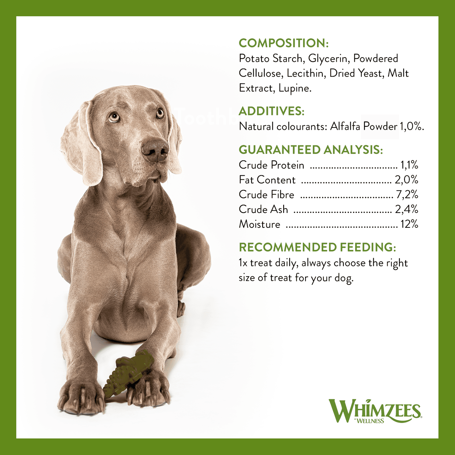 Whimzees Alligator Small Dental Dog Treats