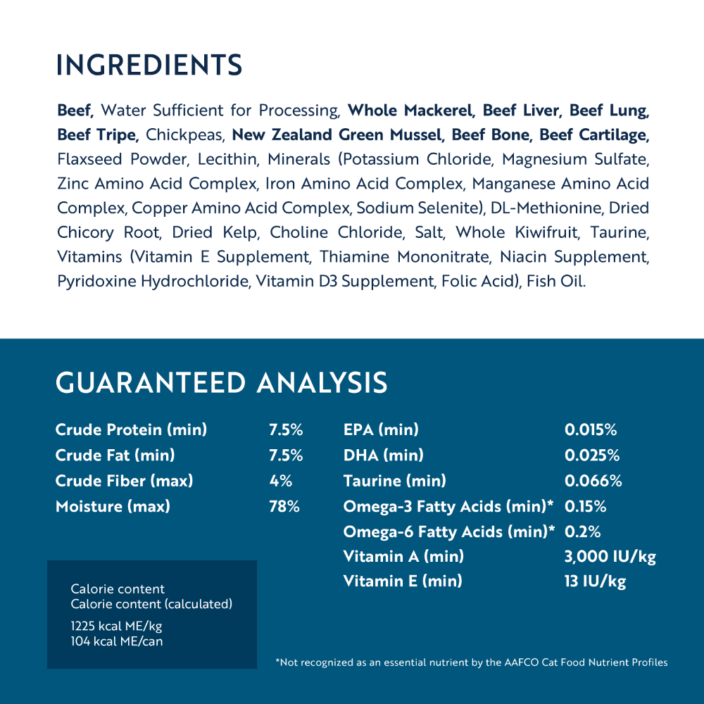 Ziwi Beef with Mackerel Recipe Kitten Wet Cat Food Cans