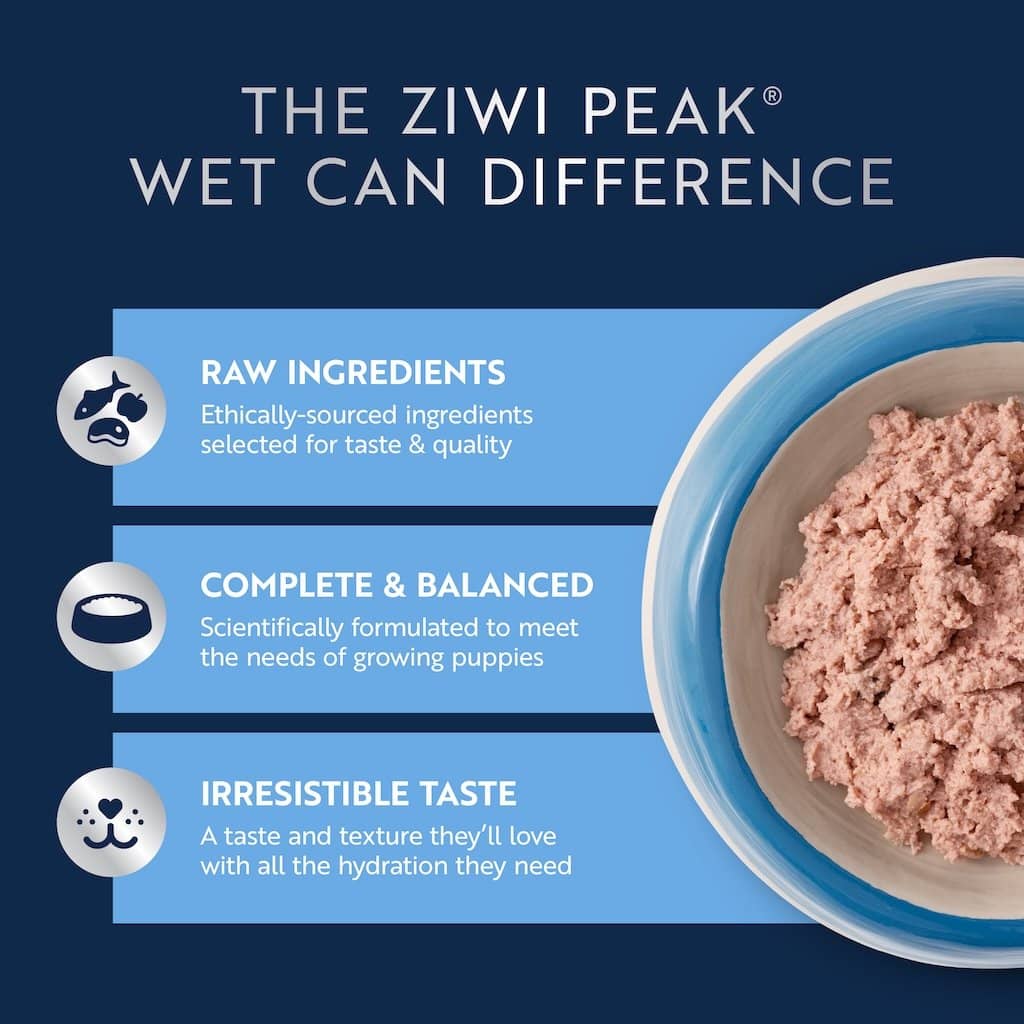 Ziwi Chicken with Lamb Puppy Wet Dog Food Cans