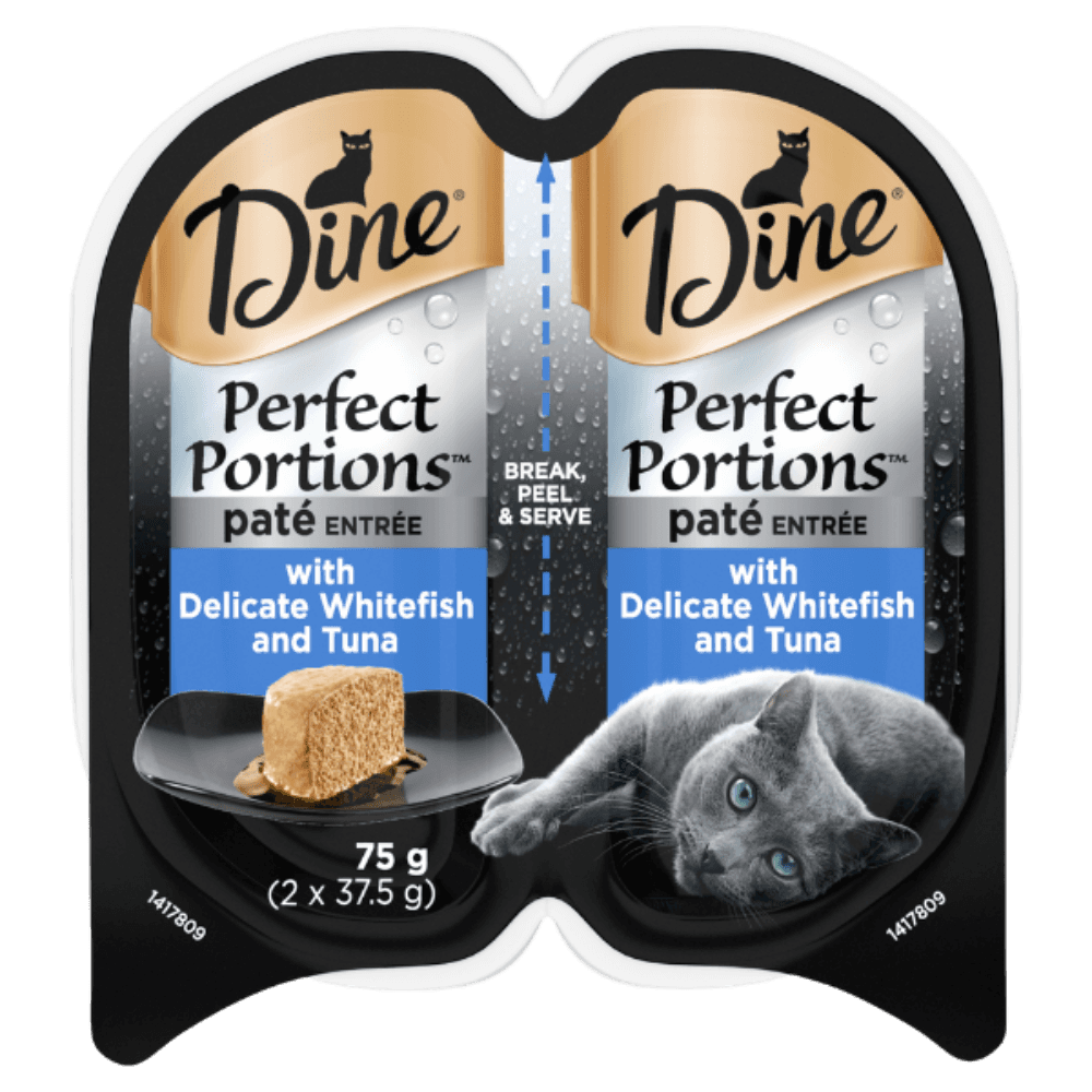 Dine Perfect Portions Pate Whitefish and Tuna Cat Wet Food Tray