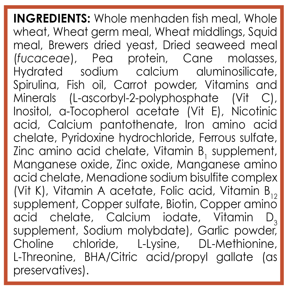 Goldfish Pellets Sinking_ ingredients