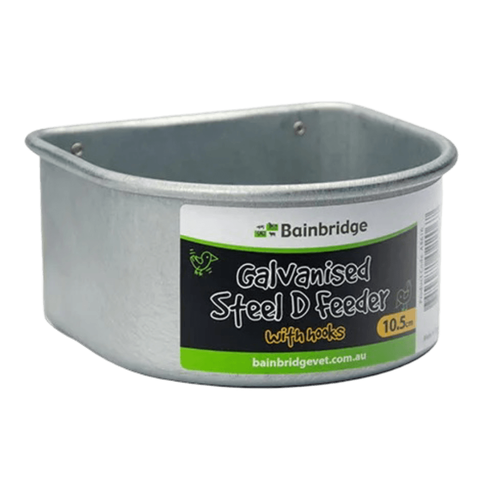 Galvanised D Feeder With Hooks For Birds