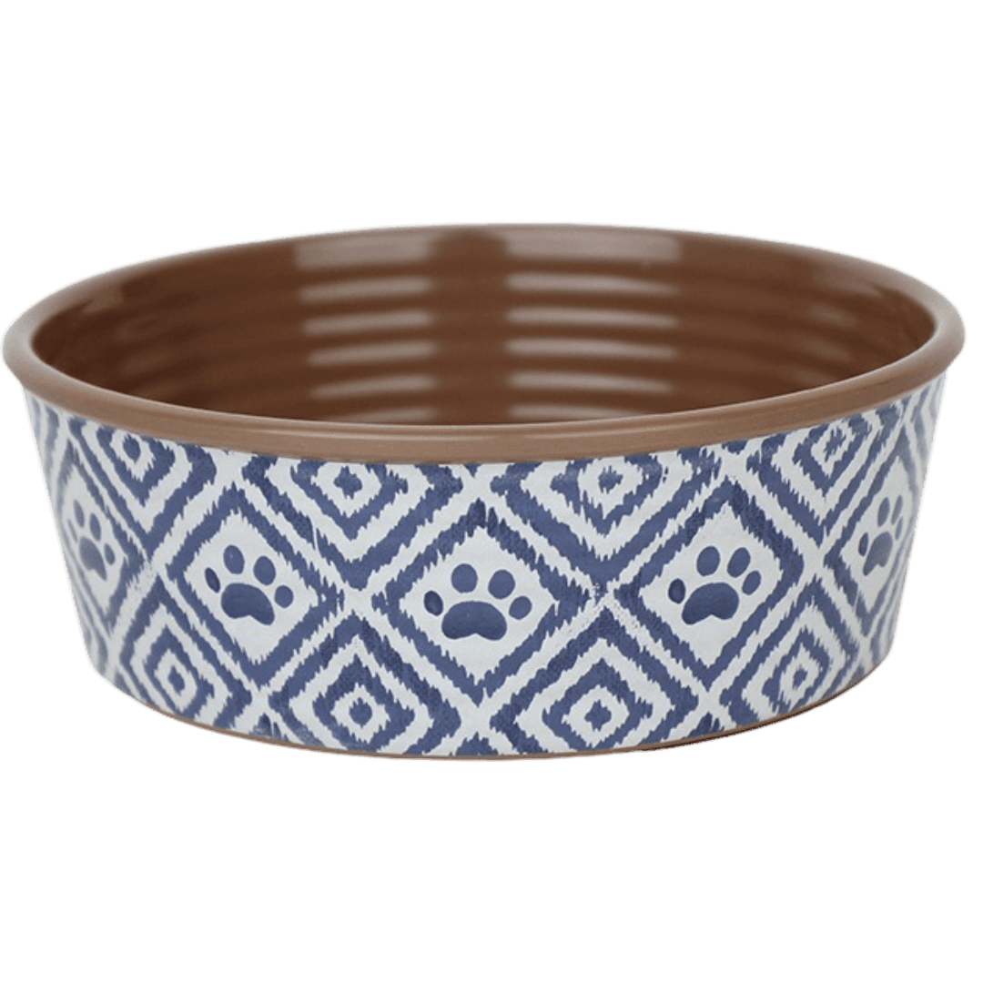 barkley-and-bella-melanine-dog-bowl-ikat-indigo