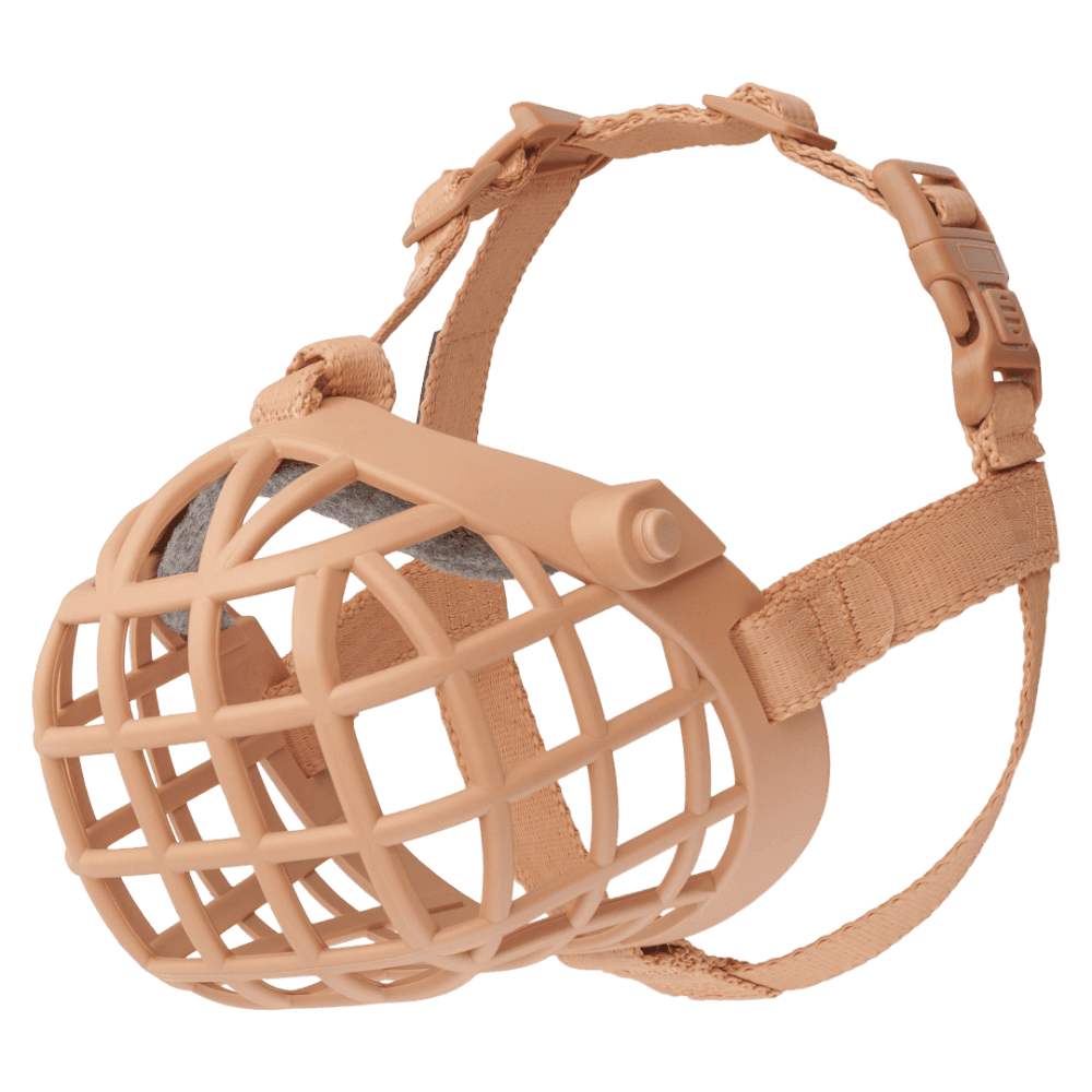 Baskerville Wide Fit Muzzle Dog Beige