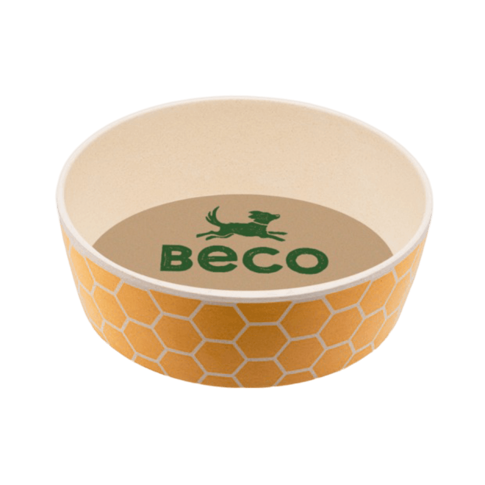 beco-save-the-bees-bamboo-dog-bowl