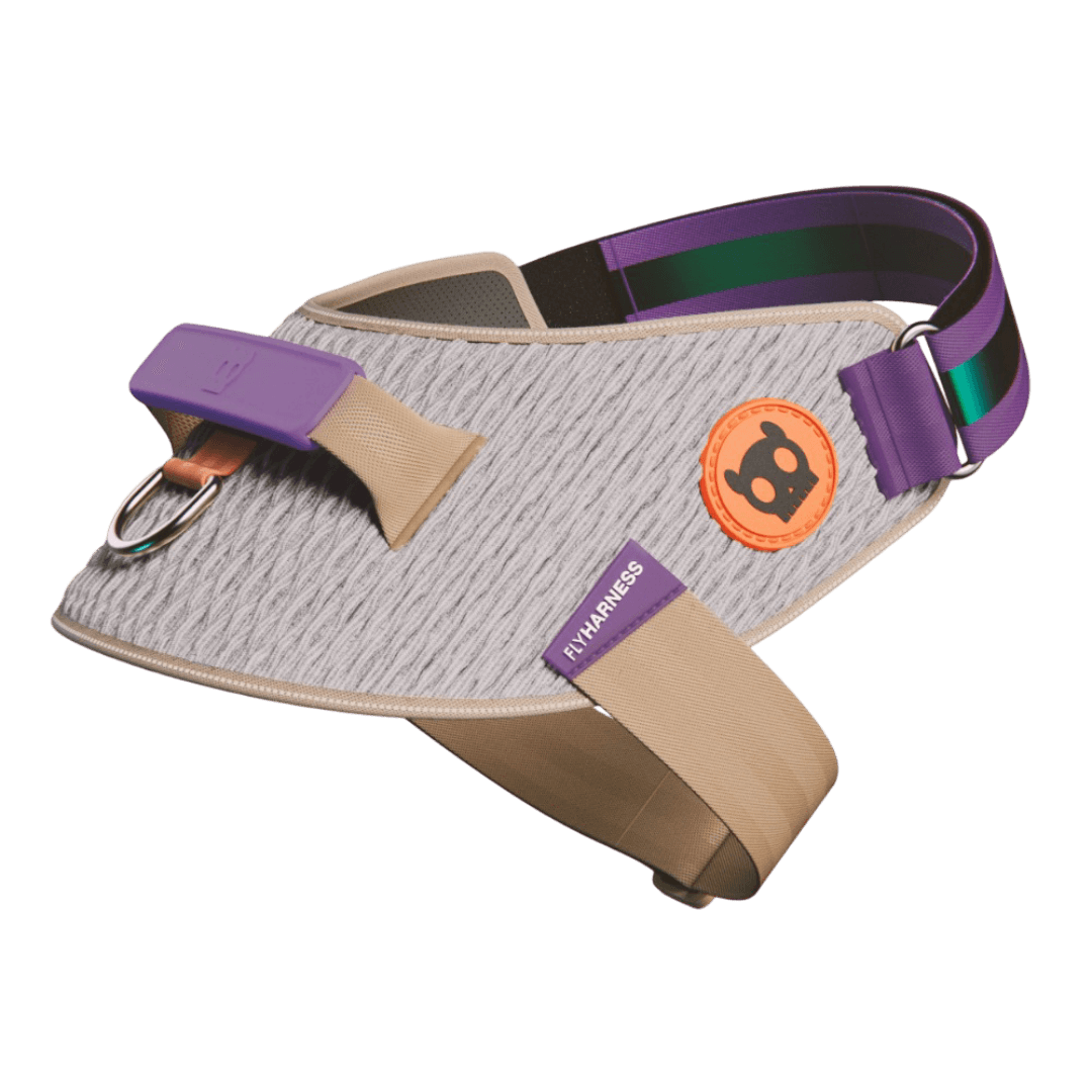 zee dog flyharness-acg-grey green purple dog handle halloween
