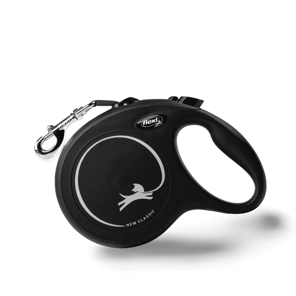 Classic Retractable Dog Lead in Black