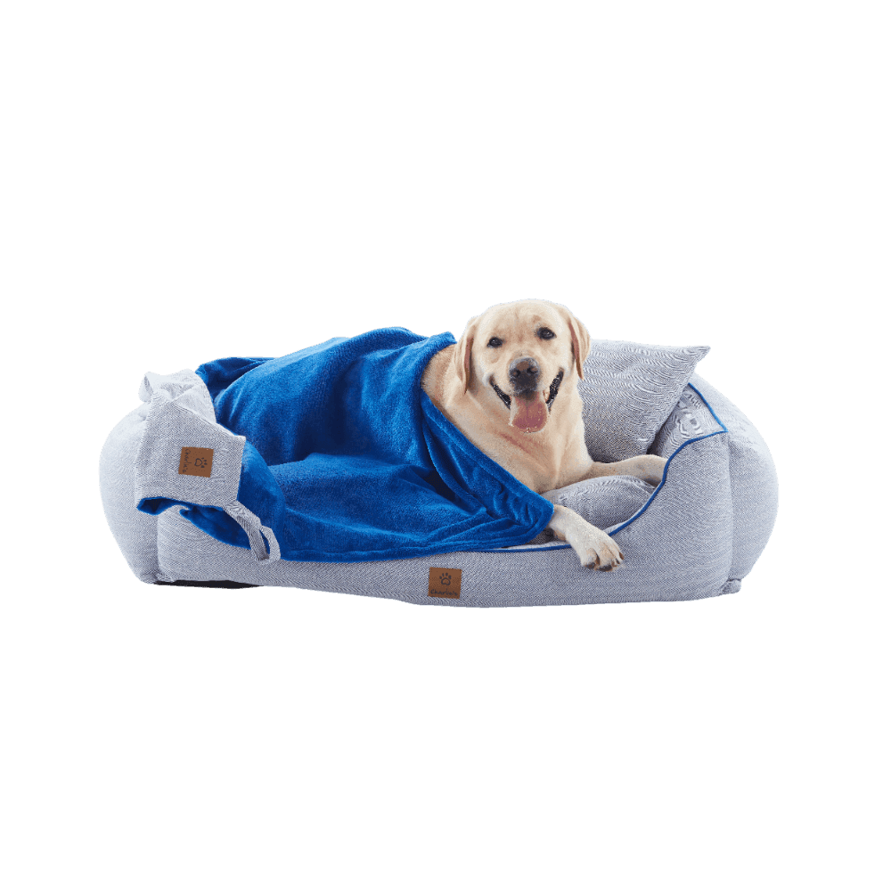 charlies-hampton-herringbone-dog-bed-blanket-and-pillow-set-blue