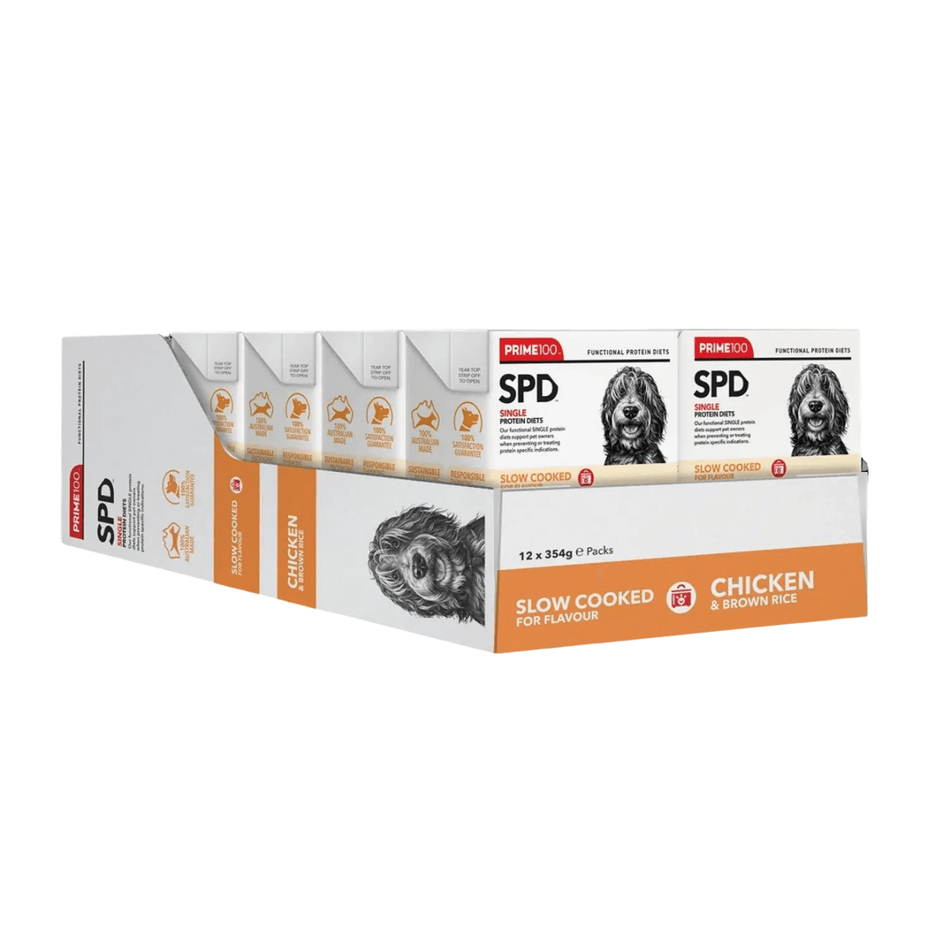 Prime100 SPD Slow Cooked Chicken & Brown Rice All Lifestage Wet Dog Food
