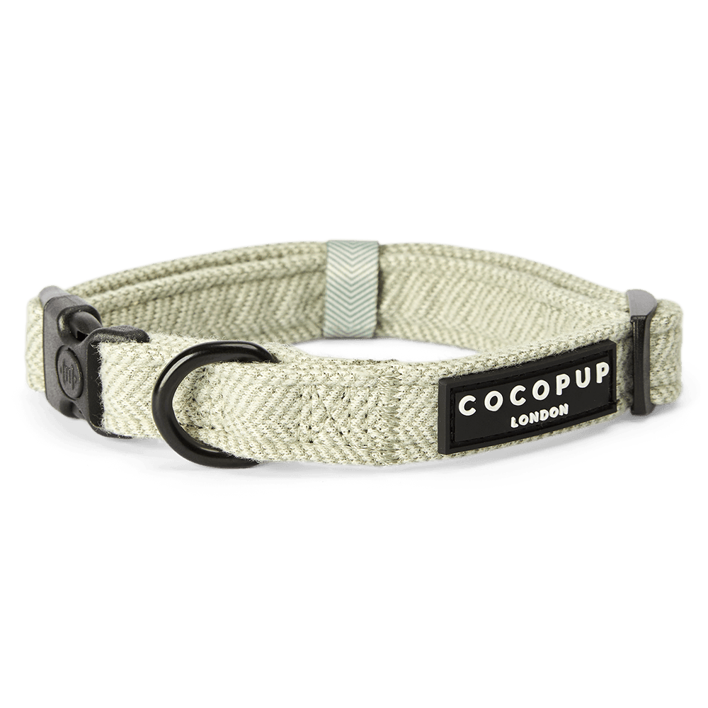 cocopup-london-dog-collar-sage-tweed