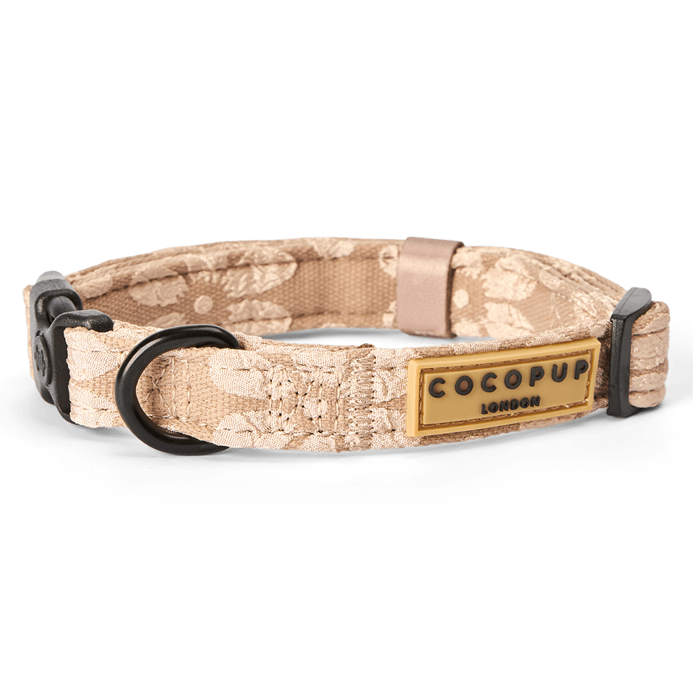 cocopup-london-dog-collar-luxe-mocha-flower