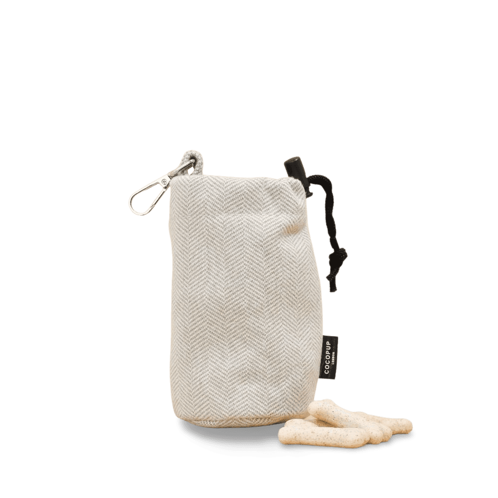 cocopup-london-drawstring-dog-treats-pouch-brown-tweed