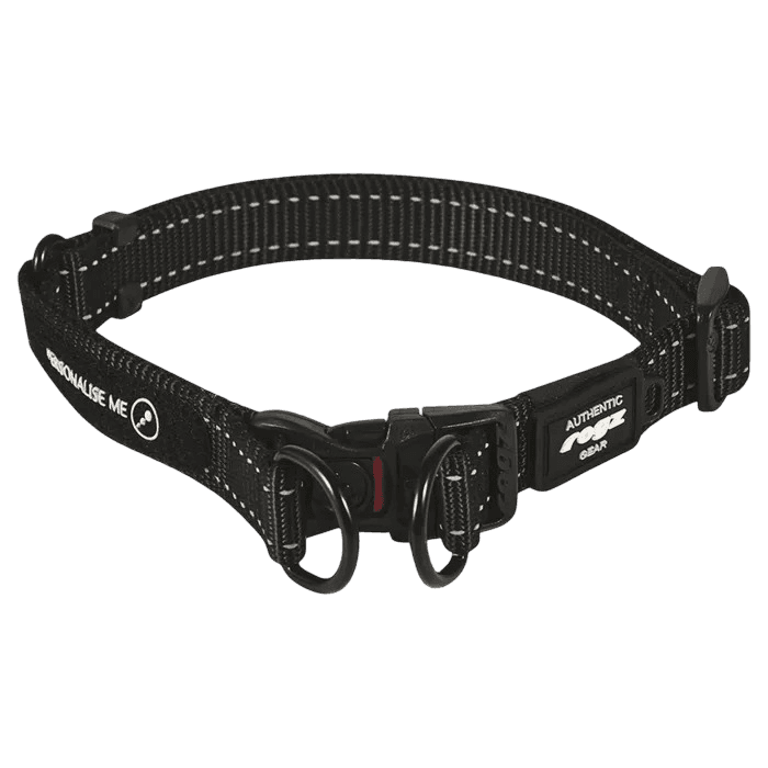 Rogz Utility Twinloc Dog Collar Black