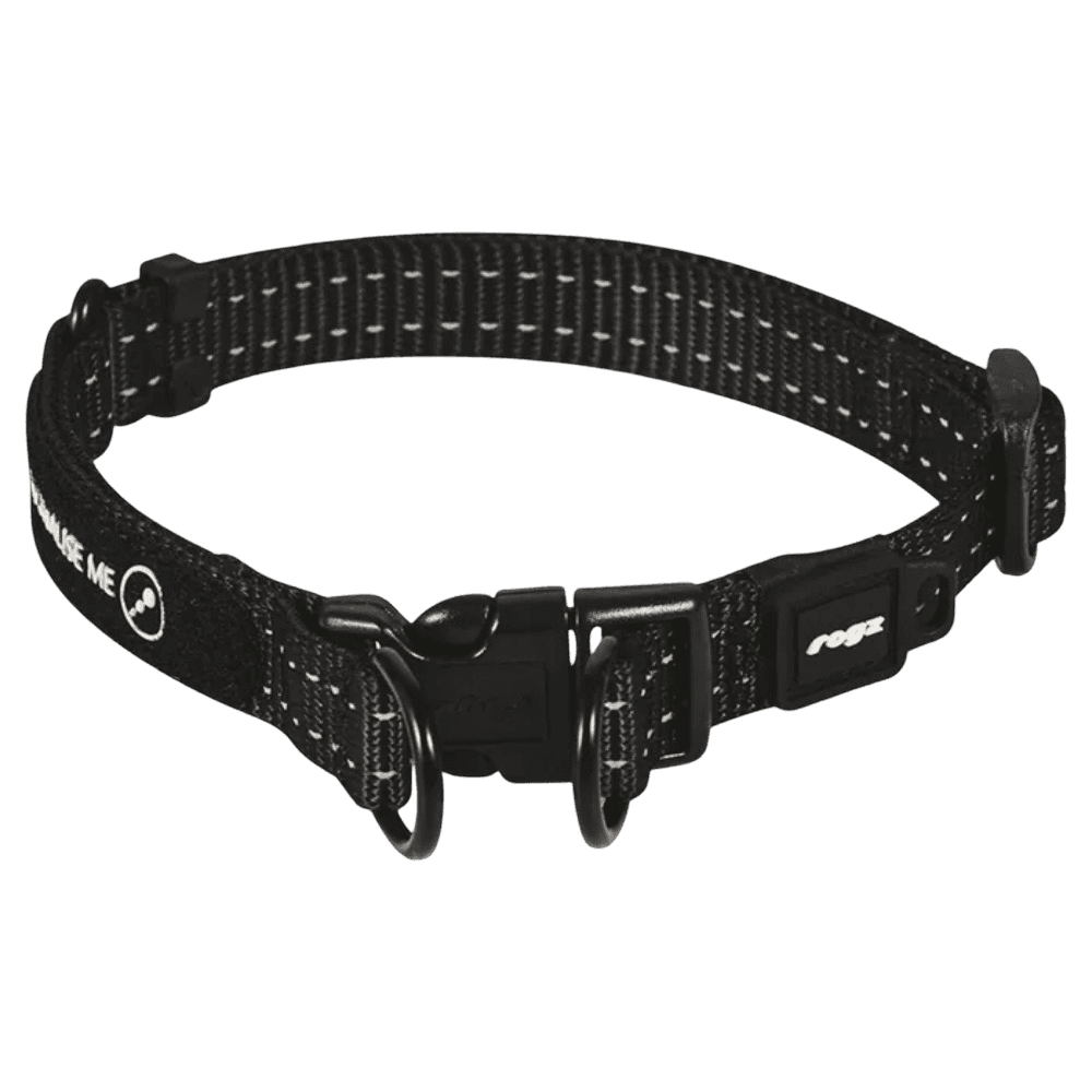 Rogz Utility Twinloc Dog Collar Black