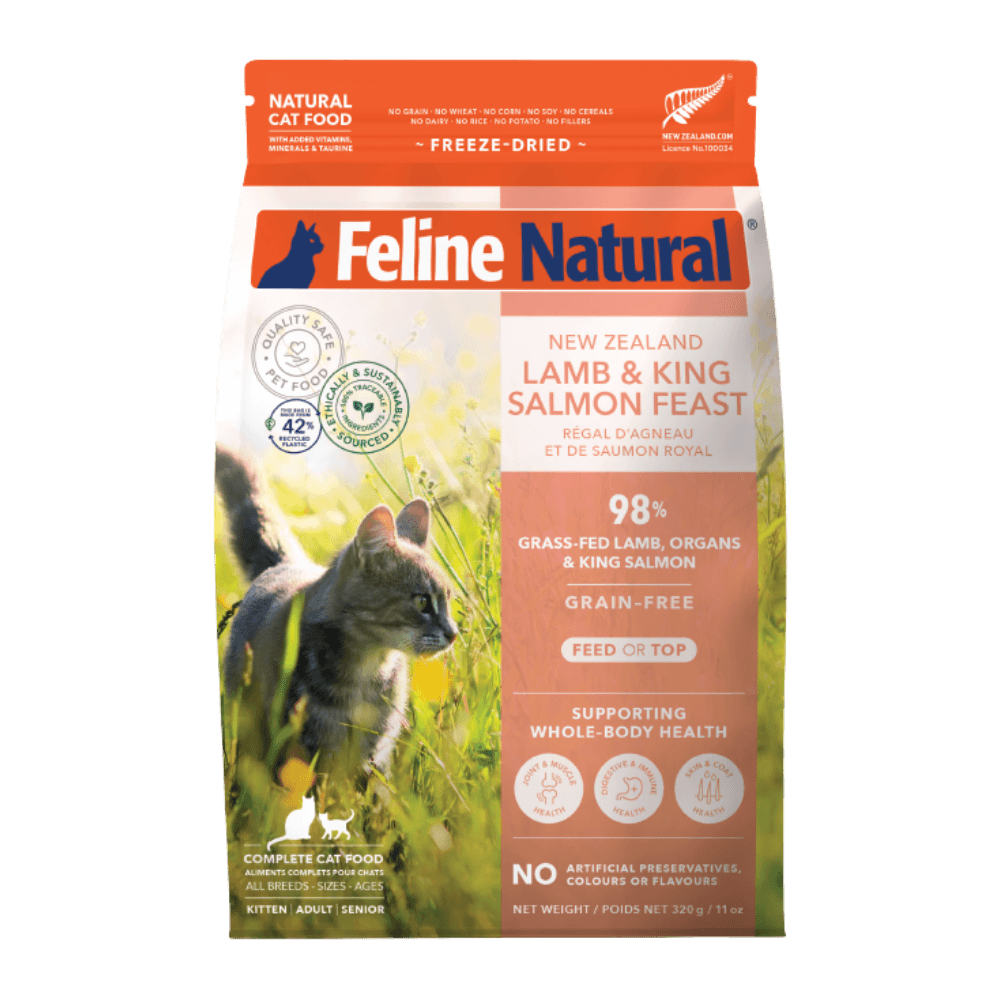 Feline Natural Lamb & King Salmon All Lifestages Freeze Dried Cat Food