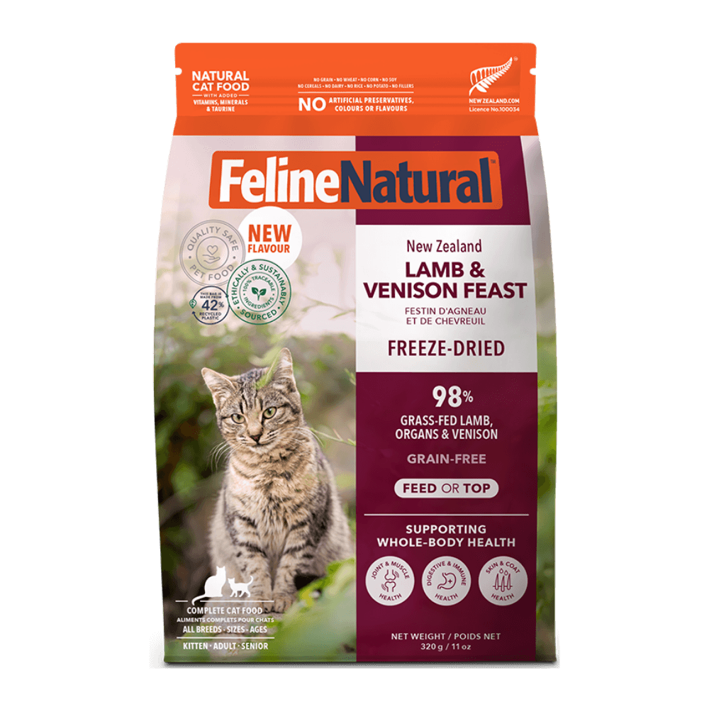 Feline Natural Lamb & Venison Feast All Lifestages Freeze Dried Cat Food