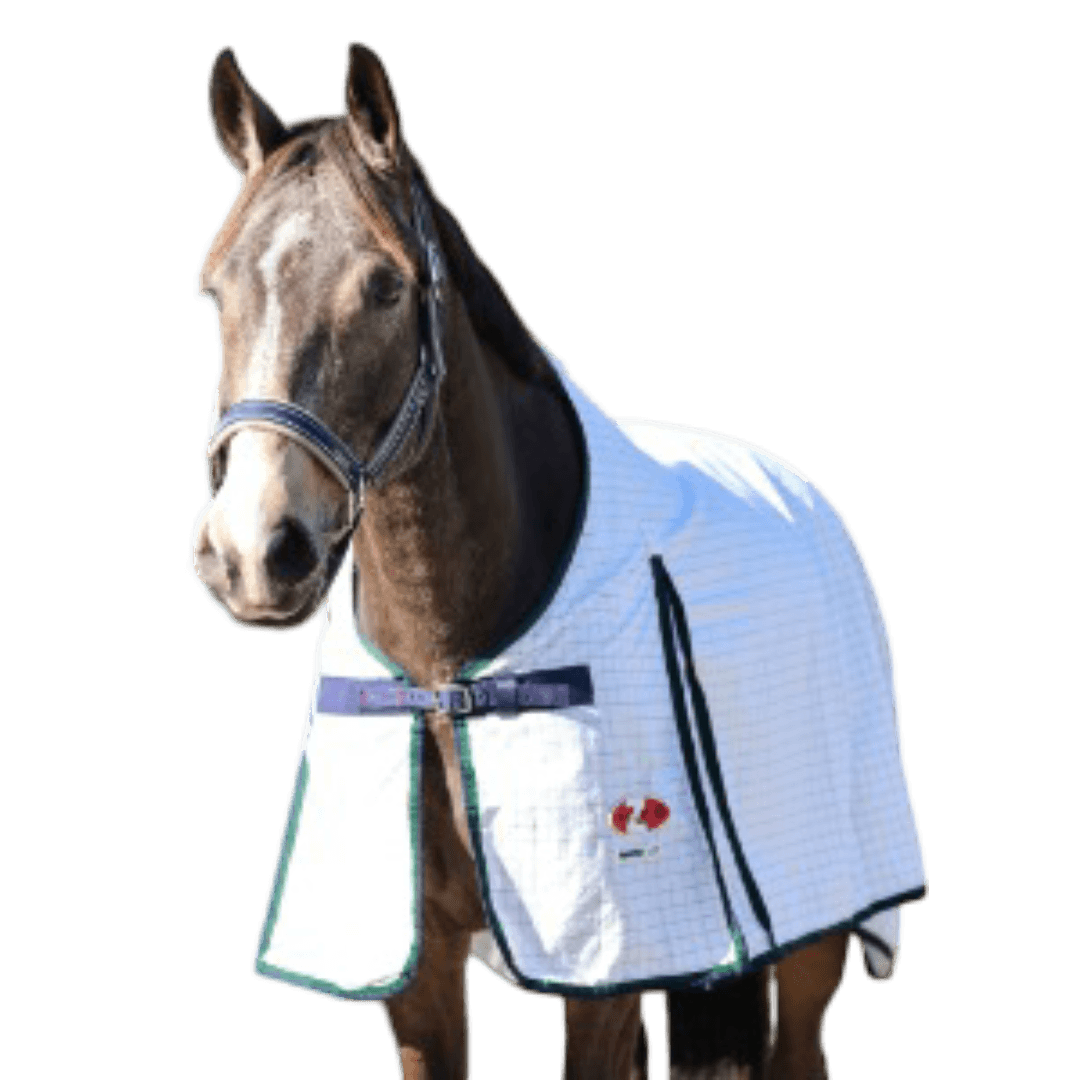 zilco-supastop-white-horse-rug-with-green-navy-trim