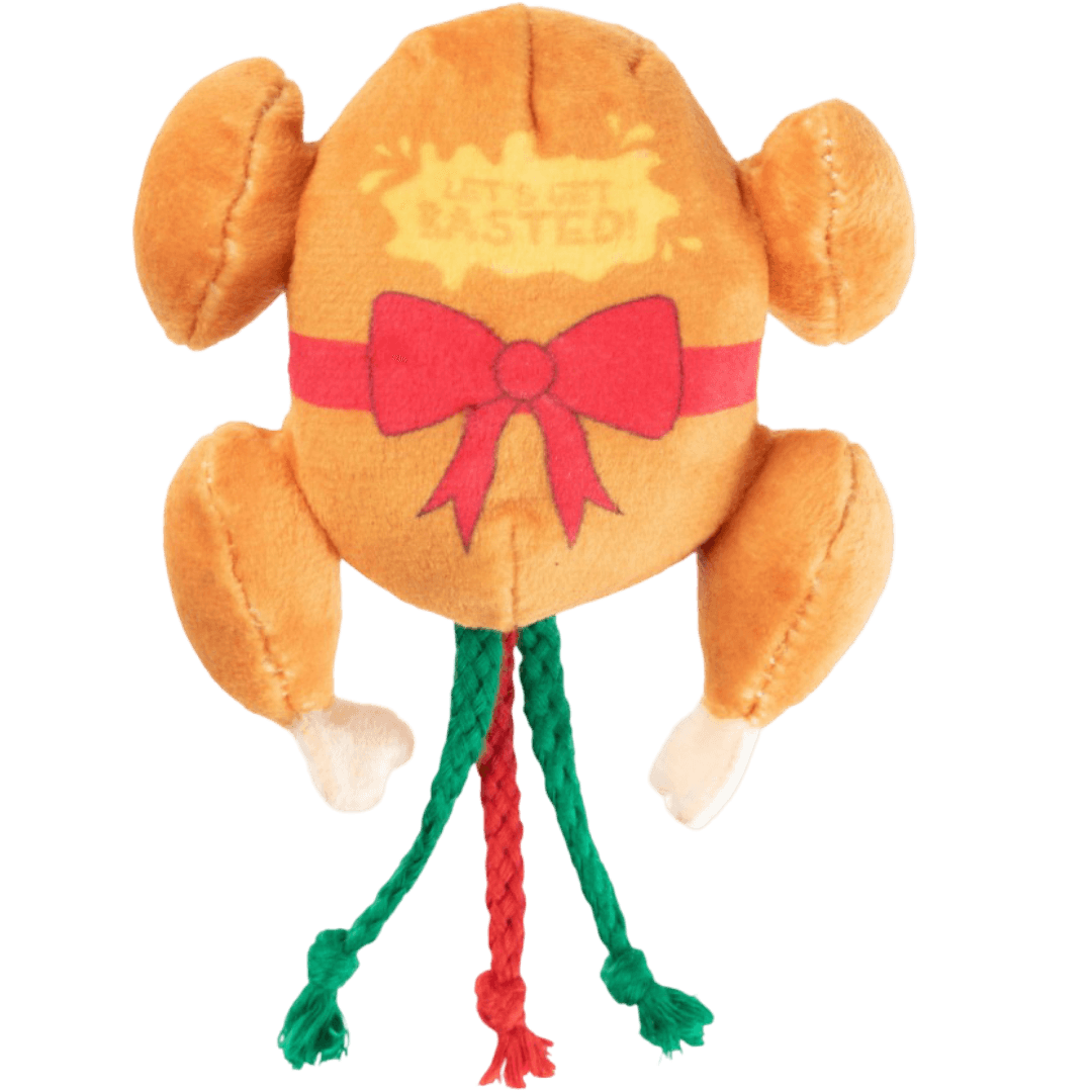 Lets Get Basted Roast Plush Cat Toy