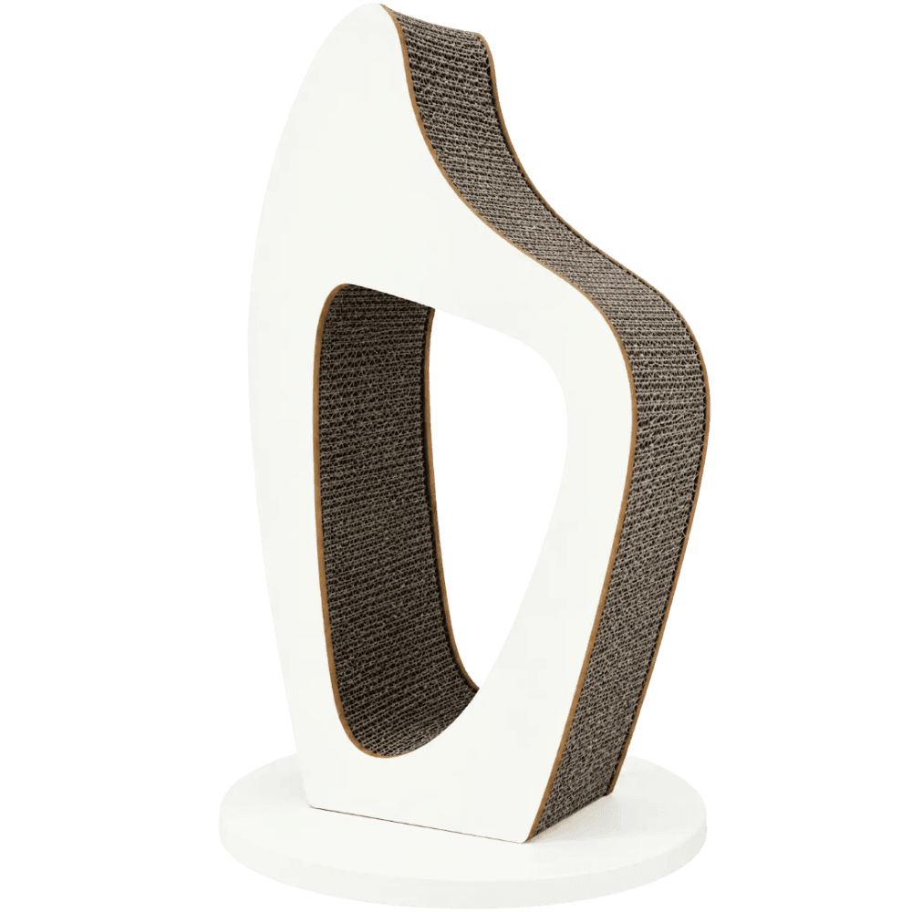 The Catsentials Abstract White Sisal Cat Scratching Post