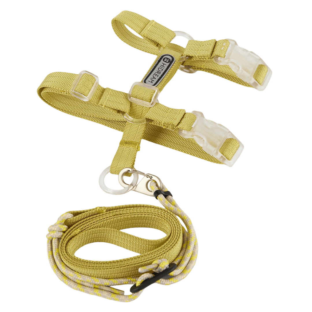 hi-dream-cat-harness-and-leash-set-ochre