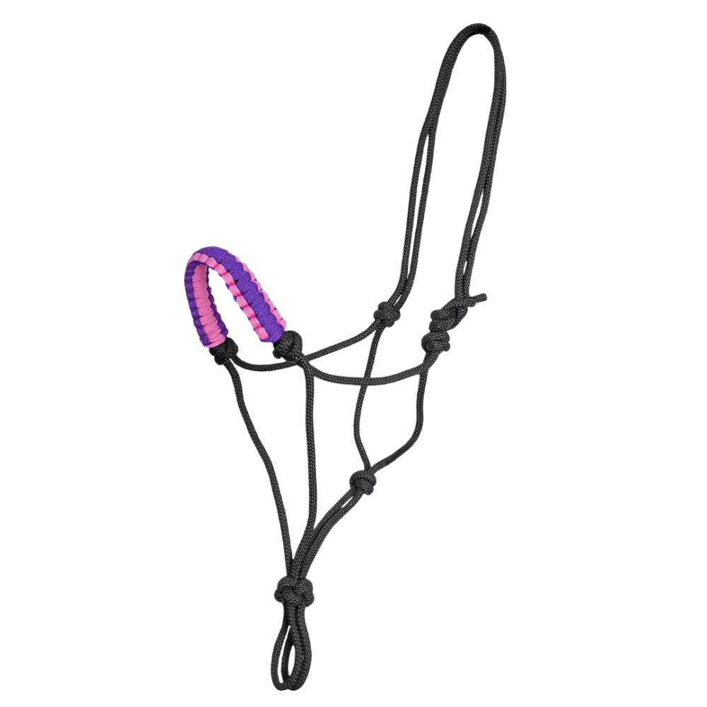 zilco-padded-nose-rope-halter-in-black-and-purple-for-horses
