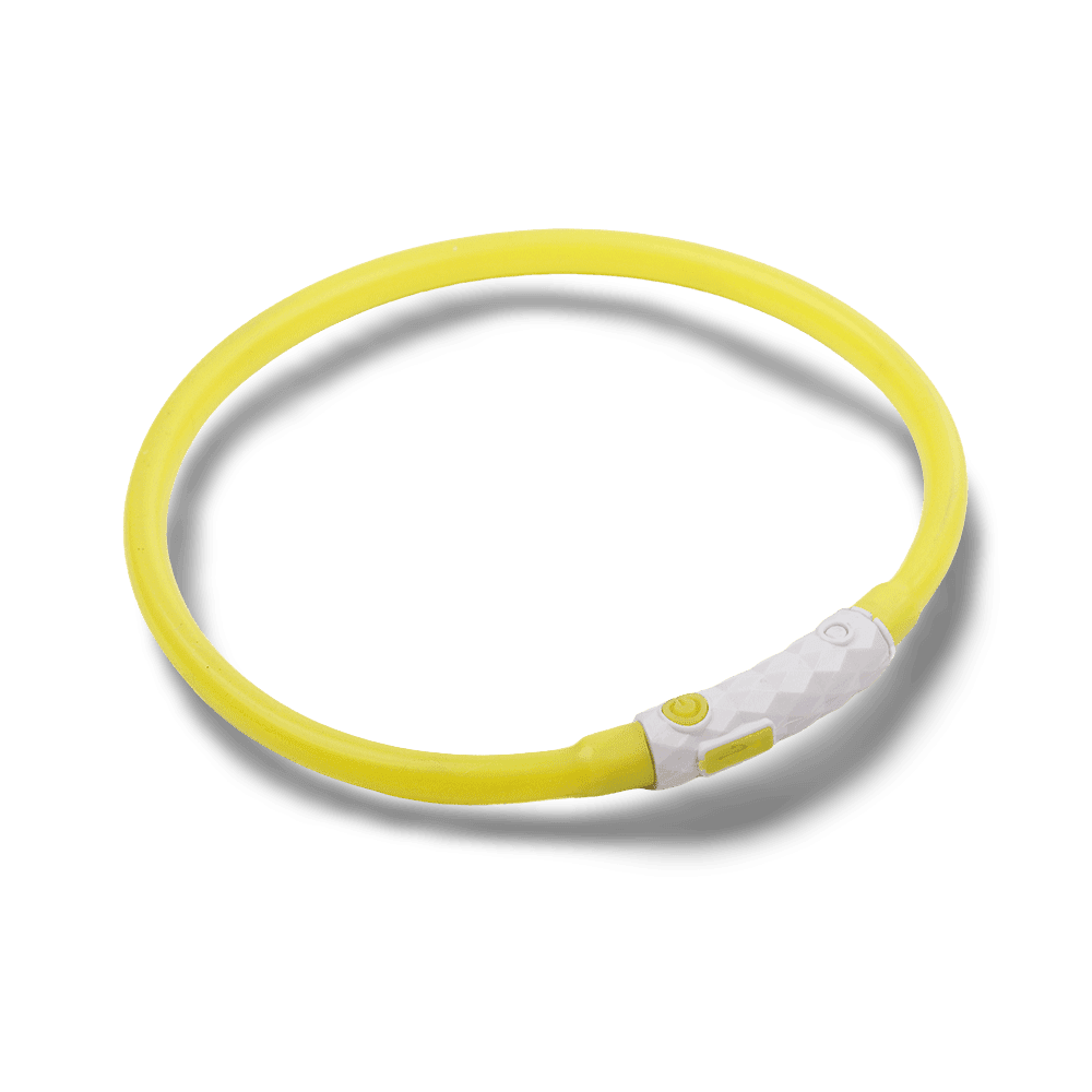 K-Nite Yellow Rechargable Light Dog Collar