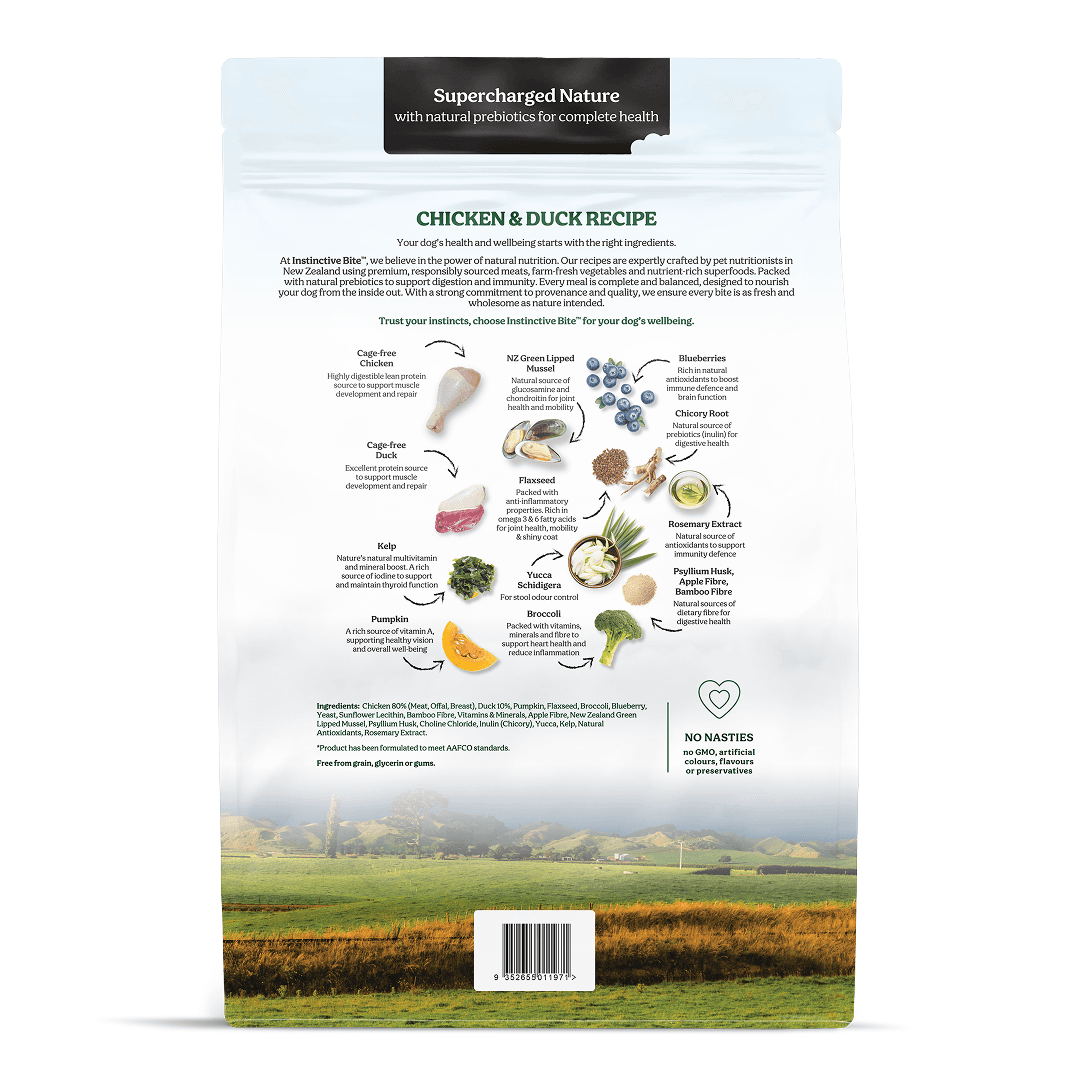 Instinctive Bite Chicken & Duck Air Dried All Lifestages Dry Dog Food