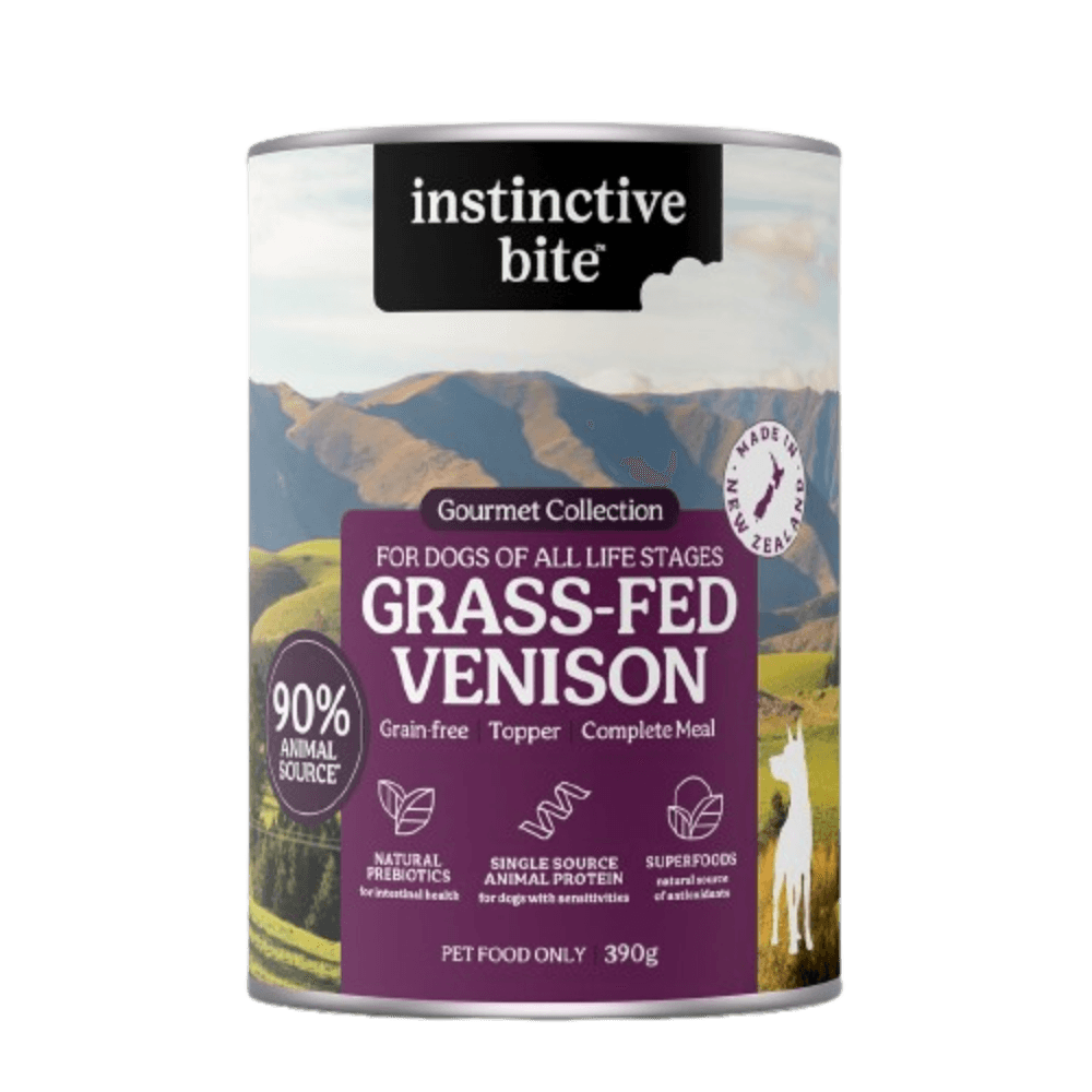 Instinctive Bite Single Protein Venison All Lifestages Wet Dog Food Cans