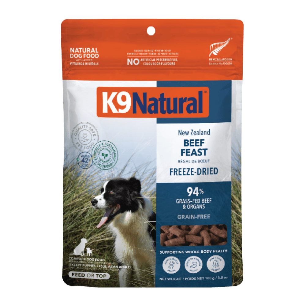 K9 Natural Beef Feast Freeze Dried All Lifestages Dog Food Meal Topper