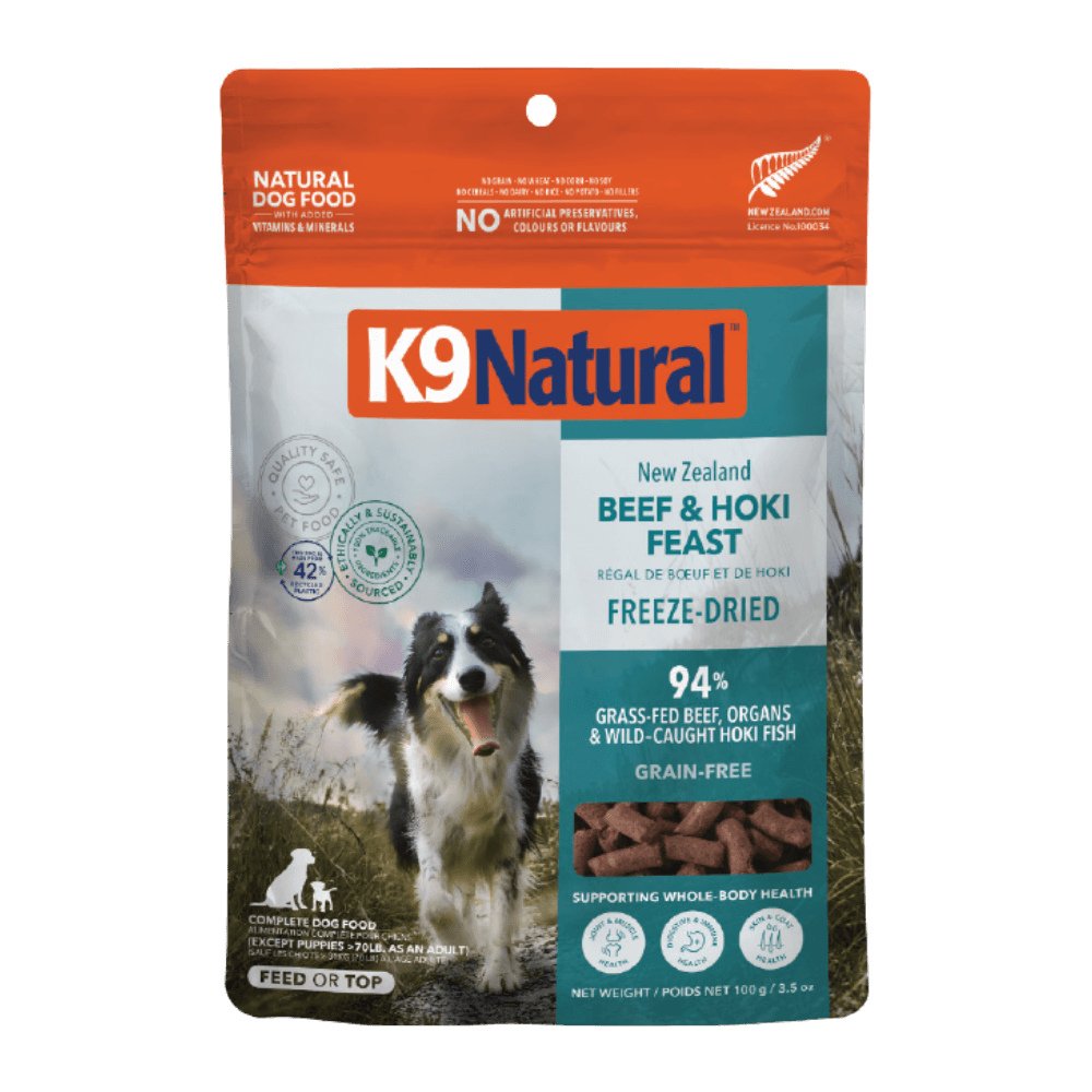 K9 Natural Beef & Hoki Feast Freeze Dried All Lifestages Dry Dog Food Meal Topper