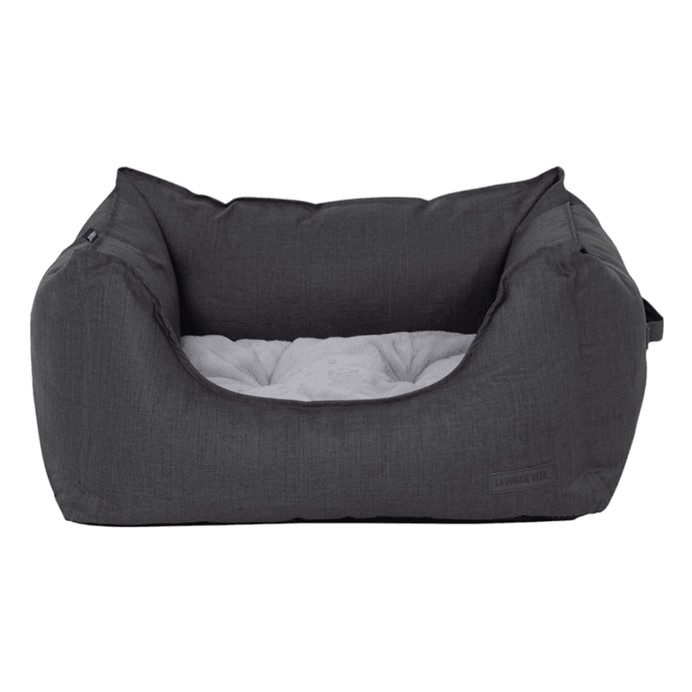 la-doggie-vita-bed-water-resistant-square-charcoal