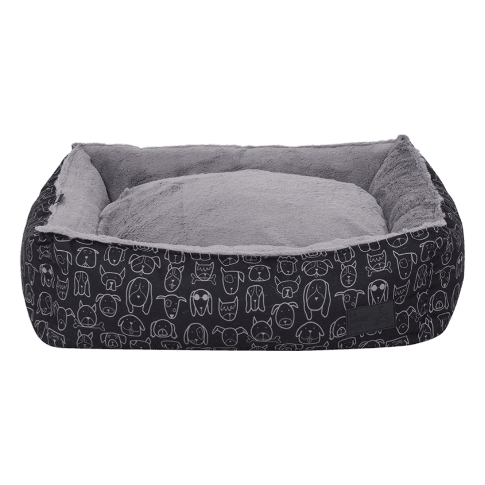 la-doggie-vita-bolster-bed-central-black