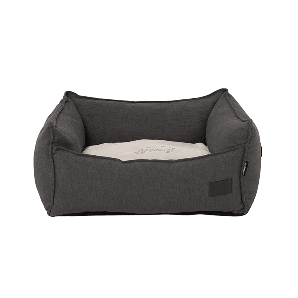 la-doggie-vita-dog-bed-linen-high-side-stone-black