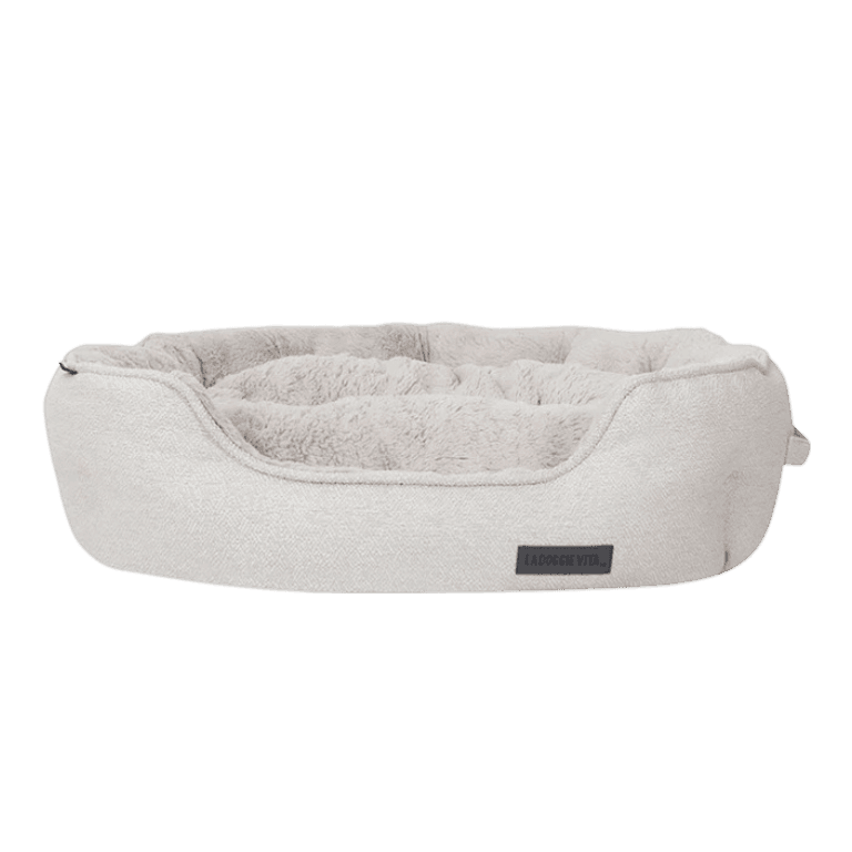 la-doggie-vita-luxe-boucle-dog-bed-stone