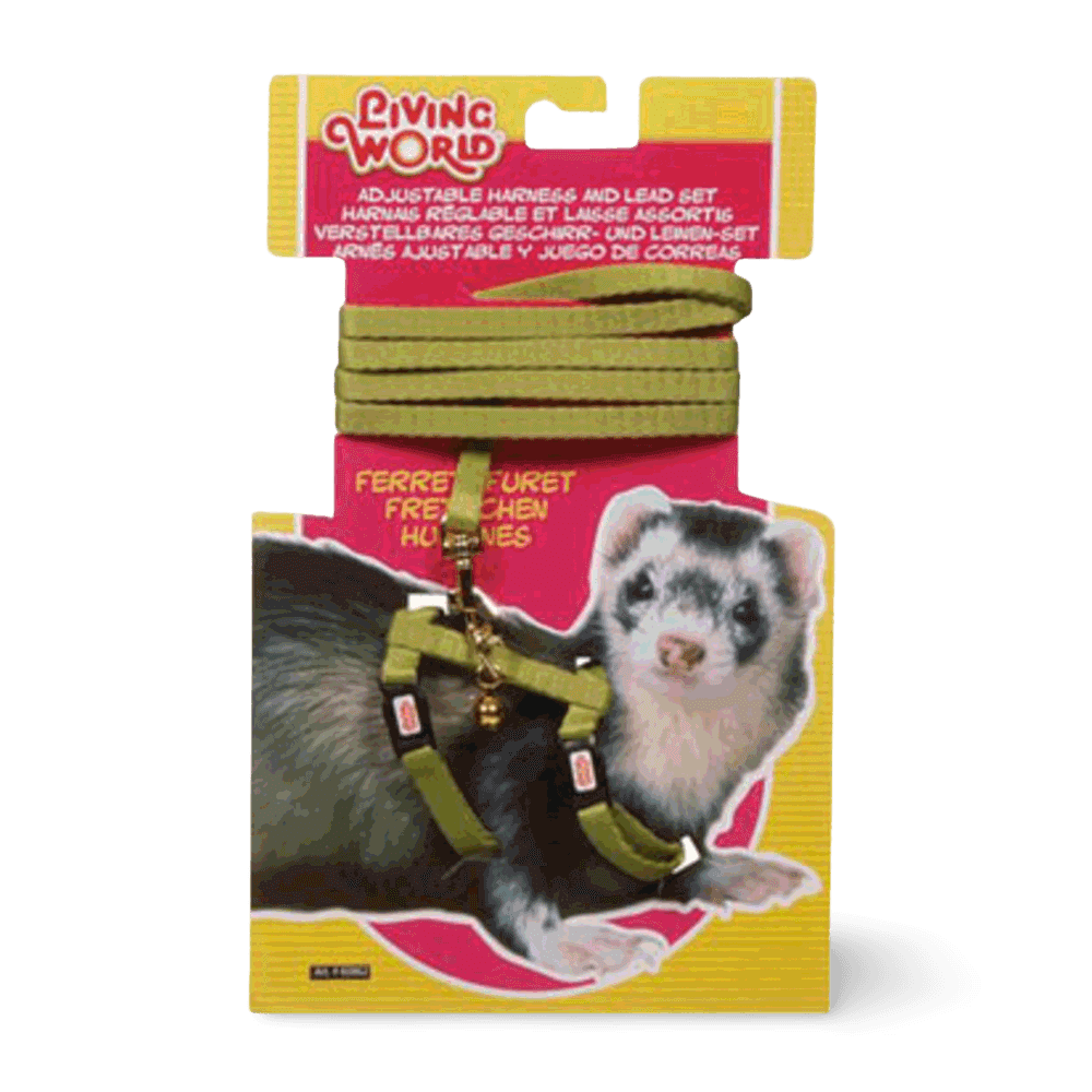 living-world-ferret-harness-lead-set-green