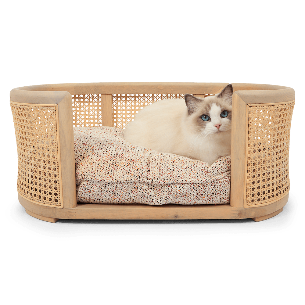 nujiao-natural-oak-wood-wicker-frame-pink-cushion-pet-bed