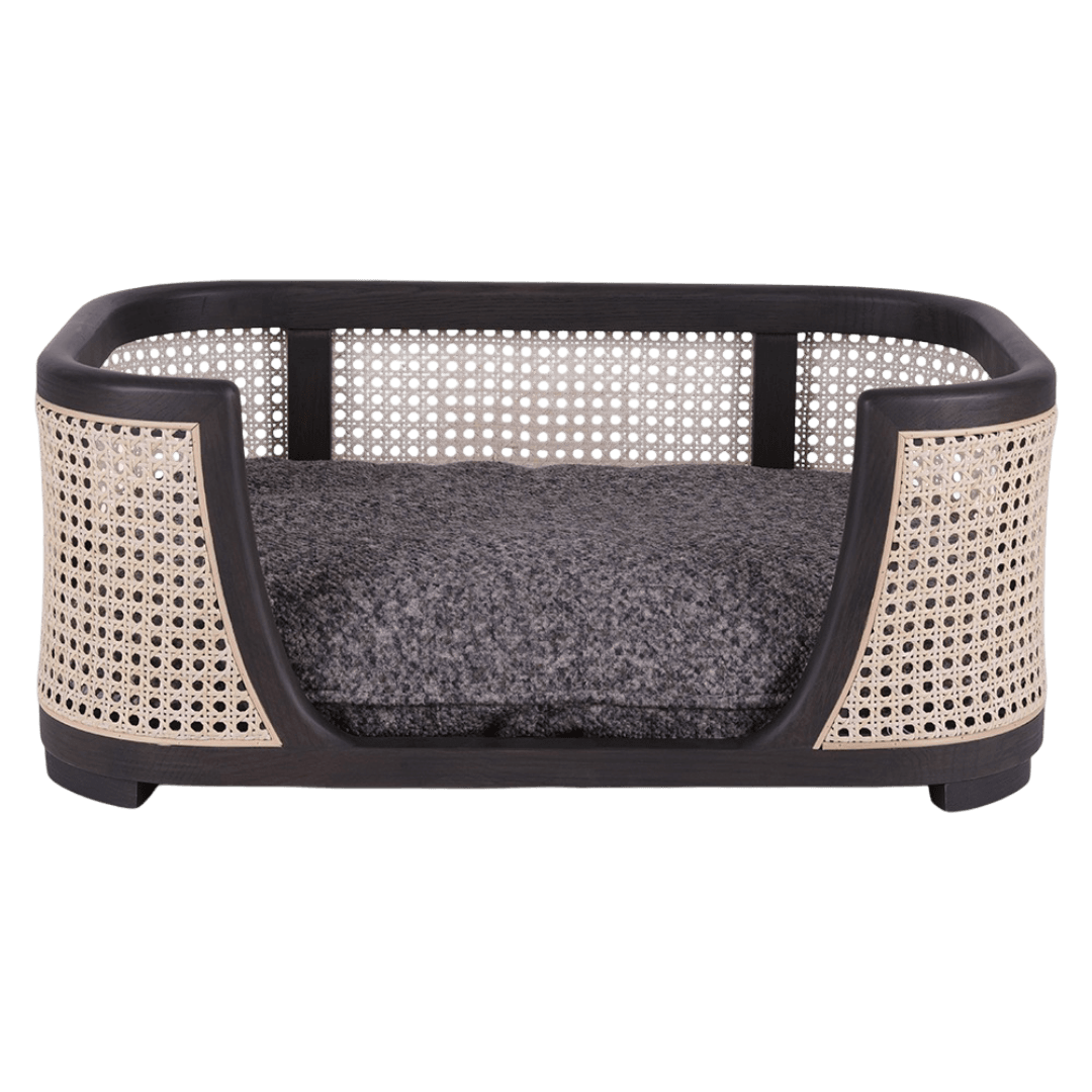 nujiao-natural-oak-wood-wicker-frame-charcoal-cushion-pet-bed-for-cats-and-dogs